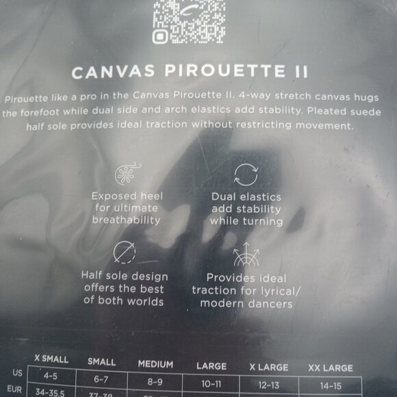 Capezio Pirouette II Canvas Dance Shoes Nude Size S H061 Sz 6-7 NEW - Picture 14 of 15